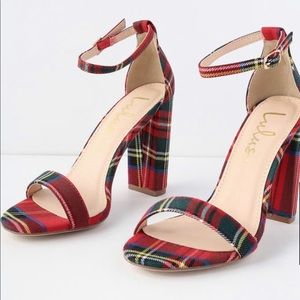 Plaid heels